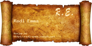Redl Emma névjegykártya
